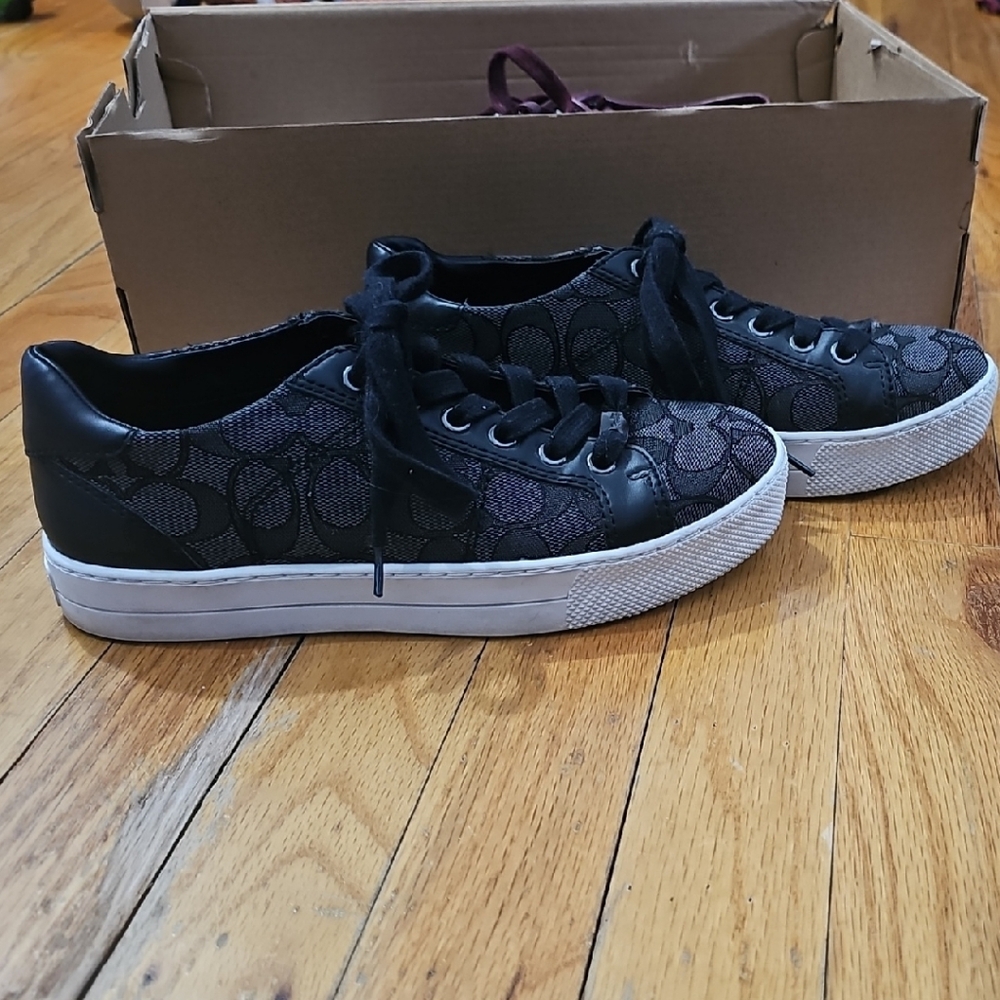 Coach Women's Black and Gray Sneakers